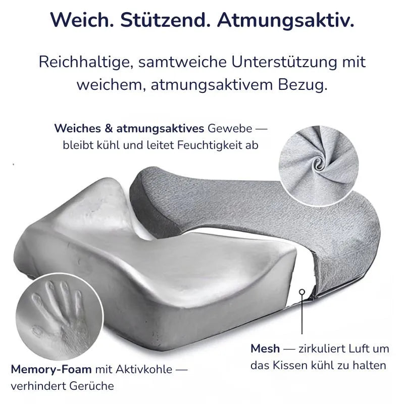Stille™ SitzComfort — Orthopädisches Sitzkissen